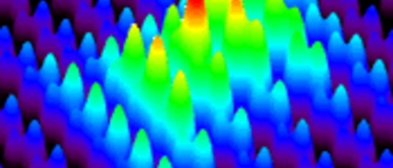 surface of a semiconductor with dopant wavefunction